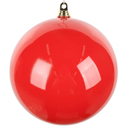 Vickerman 12" Red High-Gloss Ball Ornament